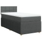 vidaXL Boxspringbett mit Matratze Dunkelgrau 80x200 cm Stoff vidaXL Boxspringbett mit Matratze Dunkelgrau 80x200 cm Stoff