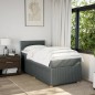 vidaXL Boxspringbett mit Matratze Dunkelgrau 80x200 cm Stoff vidaXL Boxspringbett mit Matratze Dunkelgrau 80x200 cm Stoff