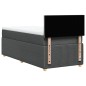 vidaXL Boxspringbett mit Matratze Dunkelgrau 80x200 cm Stoff vidaXL Boxspringbett mit Matratze Dunkelgrau 80x200 cm Stoff