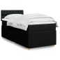 vidaXL Boxspringbett mit Matratze Schwarz 80x200 cm Stoff vidaXL Boxspringbett mit Matratze Schwarz 80x200 cm Stoff
