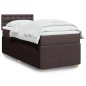 vidaXL Boxspringbett mit Matratze Dunkelbraun 80x200 cm Stoff vidaXL Boxspringbett mit Matratze Dunkelbraun 80x200 cm Stoff