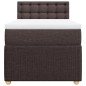 vidaXL Boxspringbett mit Matratze Dunkelbraun 80x200 cm Stoff vidaXL Boxspringbett mit Matratze Dunkelbraun 80x200 cm Stoff