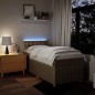vidaXL Boxspringbett mit Matratze Creme 80x200 cm Stoff vidaXL Boxspringbett mit Matratze Creme 80x200 cm Stoff