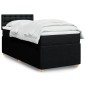 vidaXL Boxspringbett mit Matratze Schwarz 80x200 cm Stoff vidaXL Boxspringbett mit Matratze Schwarz 80x200 cm Stoff