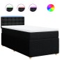 vidaXL Boxspringbett mit Matratze Schwarz 80x200 cm Stoff vidaXL Boxspringbett mit Matratze Schwarz 80x200 cm Stoff