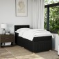 vidaXL Boxspringbett mit Matratze Schwarz 80x200 cm Stoff vidaXL Boxspringbett mit Matratze Schwarz 80x200 cm Stoff