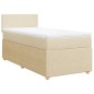 vidaXL Boxspringbett mit Matratze Creme 90x200 cm Stoff vidaXL Boxspringbett mit Matratze Creme 90x200 cm Stoff