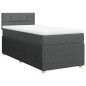 vidaXL Boxspringbett mit Matratze Dunkelgrau 90x200 cm Stoff vidaXL Boxspringbett mit Matratze Dunkelgrau 90x200 cm Stoff