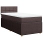 vidaXL Boxspringbett mit Matratze Dunkelbraun 90x200 cm Stoff vidaXL Boxspringbett mit Matratze Dunkelbraun 90x200 cm Stoff
