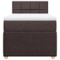 vidaXL Boxspringbett mit Matratze Dunkelbraun 90x200 cm Stoff vidaXL Boxspringbett mit Matratze Dunkelbraun 90x200 cm Stoff