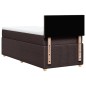 vidaXL Boxspringbett mit Matratze Dunkelbraun 90x200 cm Stoff vidaXL Boxspringbett mit Matratze Dunkelbraun 90x200 cm Stoff