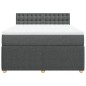 vidaXL Boxspringbett mit Matratze Dunkelgrau 140x190 cm Stoff vidaXL Boxspringbett mit Matratze Dunkelgrau 140x190 cm Stoff