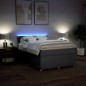 vidaXL Boxspringbett mit Matratze Hellgrau 140x200 cm Stoff vidaXL Boxspringbett mit Matratze Hellgrau 140x200 cm Stoff