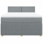 vidaXL Boxspringbett mit Matratze Hellgrau 140x200 cm Stoff vidaXL Boxspringbett mit Matratze Hellgrau 140x200 cm Stoff