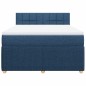 vidaXL Boxspringbett mit Matratze Blau 140x200 cm Stoff