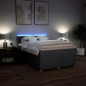 vidaXL Boxspringbett mit Matratze Dunkelgrau 140x200 cm Stoff vidaXL Boxspringbett mit Matratze Dunkelgrau 140x200 cm Stoff