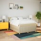 vidaXL Boxspringbett mit Matratze Creme 140x200 cm Stoff vidaXL Boxspringbett mit Matratze Creme 140x200 cm Stoff