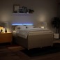 vidaXL Boxspringbett mit Matratze Creme 140x200 cm Stoff vidaXL Boxspringbett mit Matratze Creme 140x200 cm Stoff