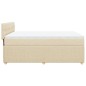 vidaXL Boxspringbett mit Matratze Creme 140x200 cm Stoff vidaXL Boxspringbett mit Matratze Creme 140x200 cm Stoff
