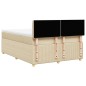 vidaXL Boxspringbett mit Matratze Creme 140x200 cm Stoff vidaXL Boxspringbett mit Matratze Creme 140x200 cm Stoff