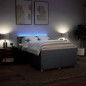 vidaXL Boxspringbett mit Matratze Hellgrau 140x200 cm Stoff vidaXL Boxspringbett mit Matratze Hellgrau 140x200 cm Stoff