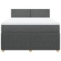 vidaXL Boxspringbett mit Matratze Dunkelgrau 160x200 cm Stoff vidaXL Boxspringbett mit Matratze Dunkelgrau 160x200 cm Stoff