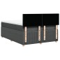 vidaXL Boxspringbett mit Matratze Dunkelgrau 160x200 cm Stoff vidaXL Boxspringbett mit Matratze Dunkelgrau 160x200 cm Stoff