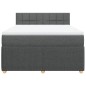 vidaXL Boxspringbett mit Matratze Dunkelgrau 160x200 cm Stoff vidaXL Boxspringbett mit Matratze Dunkelgrau 160x200 cm Stoff