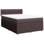 vidaXL Boxspringbett mit Matratze Dunkelbraun 160x200 cm Stoff vidaXL Boxspringbett mit Matratze Dunkelbraun 160x200 cm Stoff