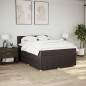 vidaXL Boxspringbett mit Matratze Dunkelbraun 160x200 cm Stoff vidaXL Boxspringbett mit Matratze Dunkelbraun 160x200 cm Stoff
