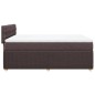 vidaXL Boxspringbett mit Matratze Dunkelbraun 160x200 cm Stoff vidaXL Boxspringbett mit Matratze Dunkelbraun 160x200 cm Stoff