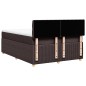 vidaXL Boxspringbett mit Matratze Dunkelbraun 160x200 cm Stoff vidaXL Boxspringbett mit Matratze Dunkelbraun 160x200 cm Stoff