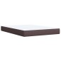 vidaXL Boxspringbett mit Matratze Dunkelbraun 160x200 cm Stoff vidaXL Boxspringbett mit Matratze Dunkelbraun 160x200 cm Stoff