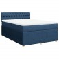 vidaXL Boxspringbett mit Matratze Blau 160x200 cm Stoff vidaXL Boxspringbett mit Matratze Blau 160x200 cm Stoff