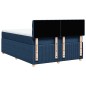 vidaXL Boxspringbett mit Matratze Blau 160x200 cm Stoff vidaXL Boxspringbett mit Matratze Blau 160x200 cm Stoff