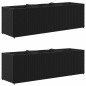 vidaXL Pflanzkübel mit 3 Töpfen 2 Stk. Schwarz 105x30x32cm Poly Rattan vidaXL Pflanzkübel mit 3 Töpfen 2 Stk. Schwarz 105x30x32cm Poly Rattan