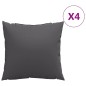 vidaXL Sofakissen 4 Stk. Anthrazit 60x60 cm Stoff vidaXL Sofakissen 4 Stk. Anthrazit 60x60 cm Stoff