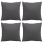 vidaXL Sofakissen 4 Stk. Anthrazit 60x60 cm Stoff vidaXL Sofakissen 4 Stk. Anthrazit 60x60 cm Stoff
