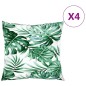vidaXL Sofakissen 4 Stk. Blattmuster 50x50 cm Stoff vidaXL Sofakissen 4 Stk. Blattmuster 50x50 cm Stoff