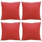 vidaXL Sofakissen 4 Stk. Rot 50x50 cm Stoff vidaXL Sofakissen 4 Stk. Rot 50x50 cm Stoff