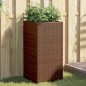 vidaXL Pflanzkübel 2 Stk. Braun 40x40x80 cm Poly Rattan vidaXL Pflanzkübel 2 Stk. Braun 40x40x80 cm Poly Rattan