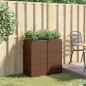 vidaXL Pflanzkübel 2 Stk. Braun 40x40x80 cm Poly Rattan vidaXL Pflanzkübel 2 Stk. Braun 40x40x80 cm Poly Rattan