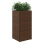 vidaXL Pflanzkübel 2 Stk. Braun 40x40x80 cm Poly Rattan vidaXL Pflanzkübel 2 Stk. Braun 40x40x80 cm Poly Rattan