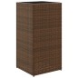 vidaXL Pflanzkübel 2 Stk. Braun 40x40x80 cm Poly Rattan vidaXL Pflanzkübel 2 Stk. Braun 40x40x80 cm Poly Rattan
