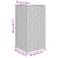 vidaXL Pflanzkübel 2 Stk. Braun 40x40x80 cm Poly Rattan vidaXL Pflanzkübel 2 Stk. Braun 40x40x80 cm Poly Rattan