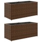 vidaXL Pflanzkübel mit 2 Töpfen 2 Stk. Braun 72x30x32 cm Poly Rattan vidaXL Pflanzkübel mit 2 Töpfen 2 Stk. Braun 72x30x32 cm Poly Rattan