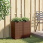 vidaXL Pflanzkübel 2 Stk. Braun 30x30x60 cm Poly Rattan vidaXL Pflanzkübel 2 Stk. Braun 30x30x60 cm Poly Rattan