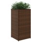 vidaXL Pflanzkübel 2 Stk. Braun 30x30x60 cm Poly Rattan vidaXL Pflanzkübel 2 Stk. Braun 30x30x60 cm Poly Rattan