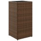 vidaXL Pflanzkübel 2 Stk. Braun 30x30x60 cm Poly Rattan vidaXL Pflanzkübel 2 Stk. Braun 30x30x60 cm Poly Rattan