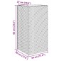 vidaXL Pflanzkübel 2 Stk. Braun 30x30x60 cm Poly Rattan vidaXL Pflanzkübel 2 Stk. Braun 30x30x60 cm Poly Rattan
